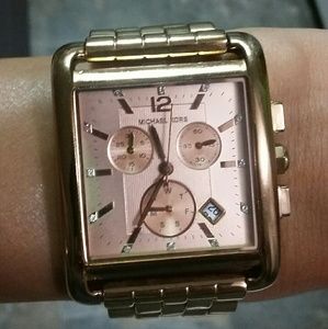 TRADED.  gold Michael Kors diamond watch